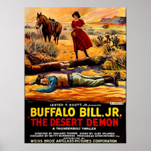 1925 Buffalo Bill Jr. - poster de filme do Desert 