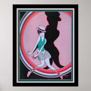 1927 Art Deco "Spotlight" impressão 16x20