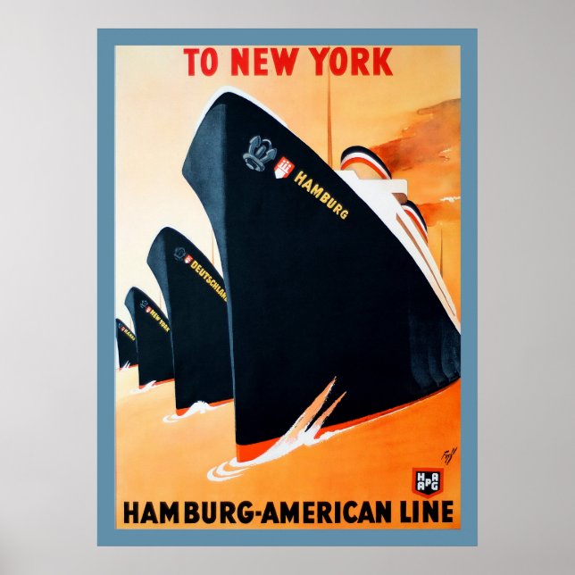 1927 Hamburg-Nova Iorque - Poster (Frente)