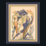 1929 Art Deco Modern Dance Impressão<br><div class="desc">Único,  impressão de Art Deco para dança moderna de salão de baile de 1929.</div>