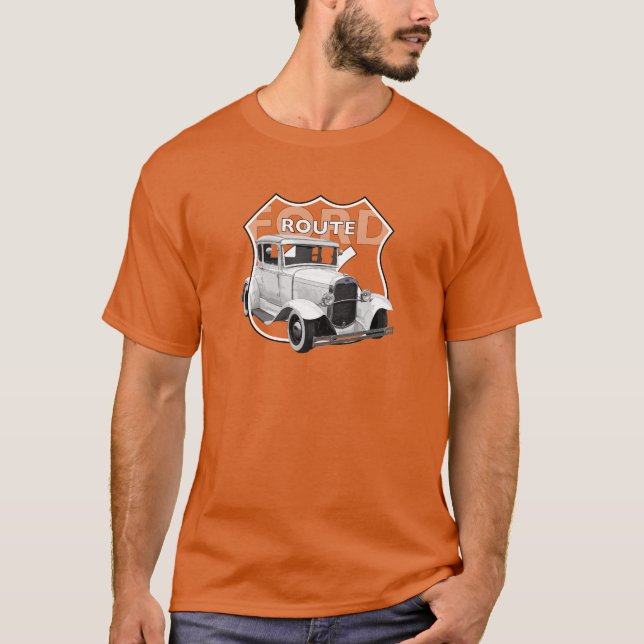 1930 Modelo A. Roda direta branca66 T-shirt (Frente)