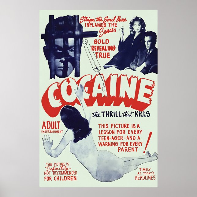 1930s anti drug poster - The thrill that (Frente)