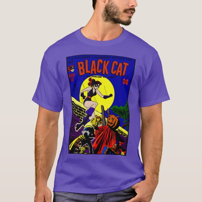 1940's Black Cat Comic T-Shirt (Frente)