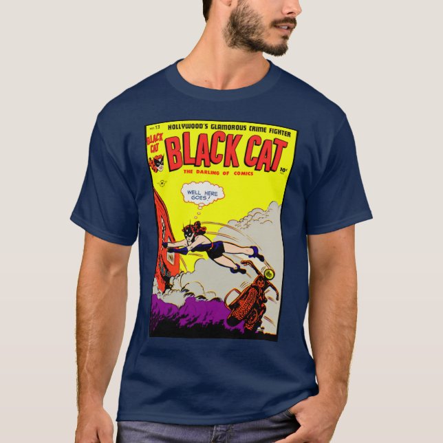 1940's Black Cat Comic T-Shirt (Frente)