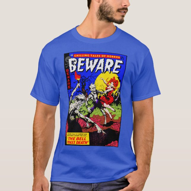 1950's BEWARE Horror Comic T-Shirt (Frente)