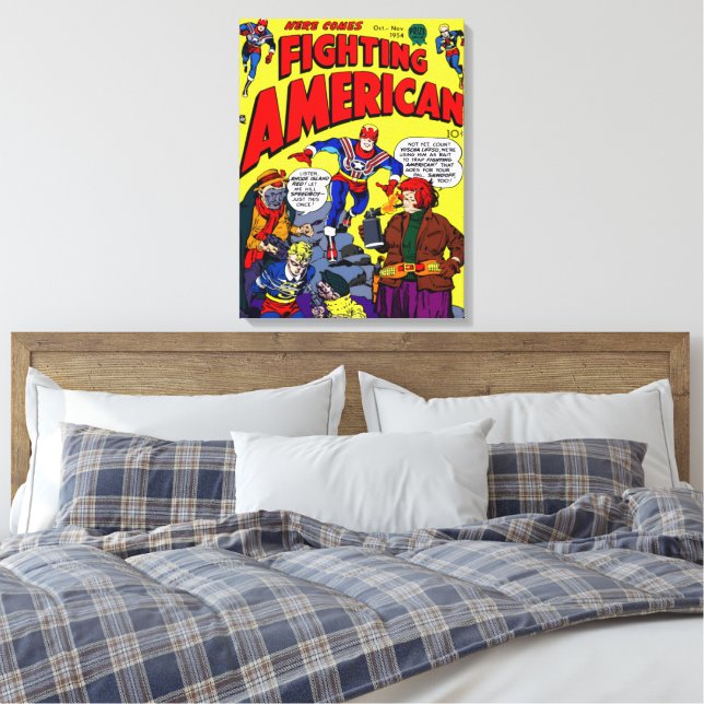 1950's Fighting American Canvas Print  (Insitu(Quarto))