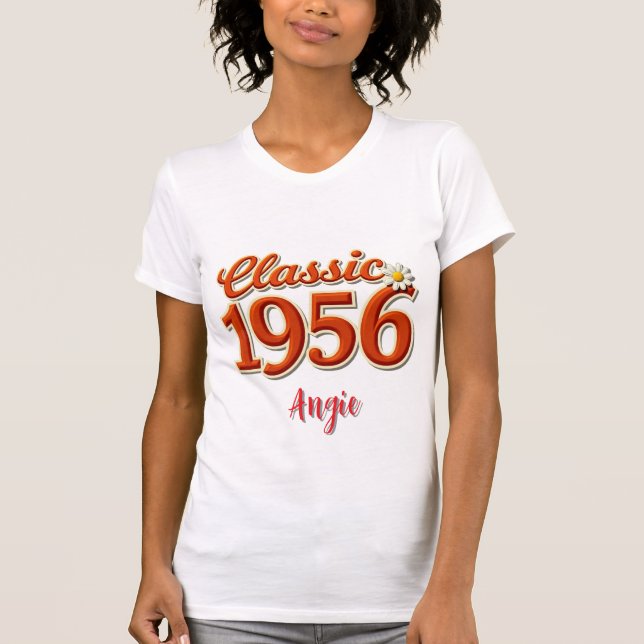 1956 70th Birthday Personalized T-Shirt (Frente)