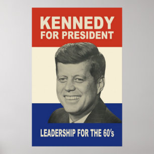 1960 Kennedy Para Presidente Poster (Até 39 x 60!)