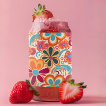 1960s 1970s Groovy Colorful Flower Power 