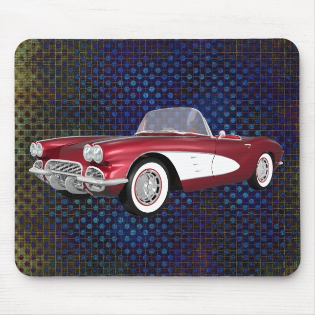 1961 Corvette C1: Candy Apple Finish: Mousepad (Frente)