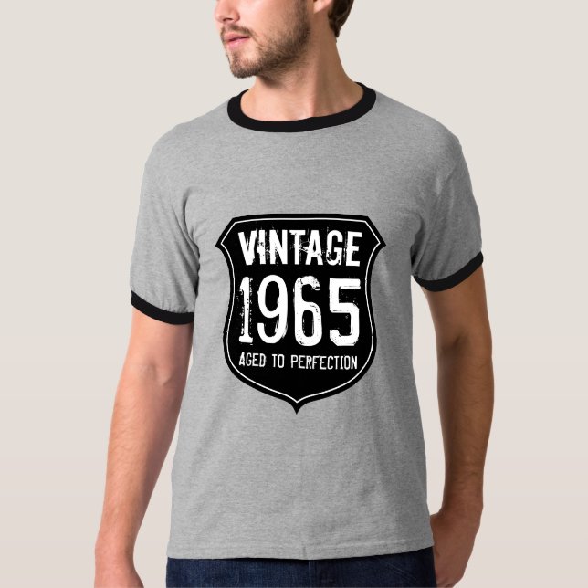 1965 envelheceu aniversário da camisa | da (Frente)