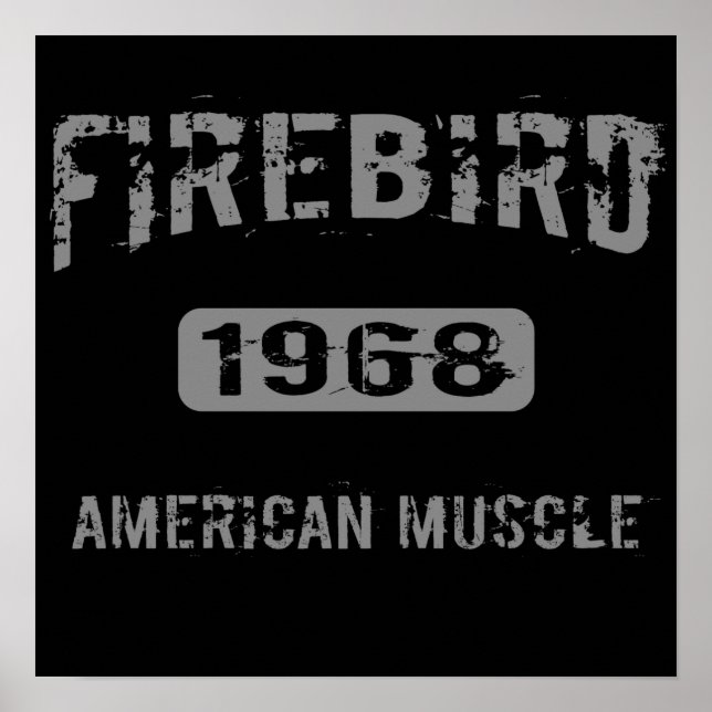 1968 Firebird American Muscle Poster (Frente)