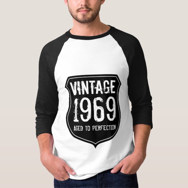 1969 envelhecido à perfeição | Camisa vintage cinz (Frente)