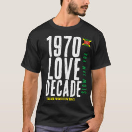 1970 HOMENS REAIS LENTOS DANÇA Básica Camisa Escur