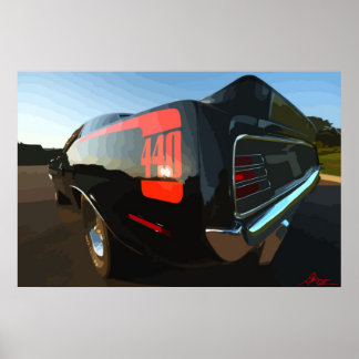 1970 Plymouth "Cuda 440 Art Impressão (Vectoriz)