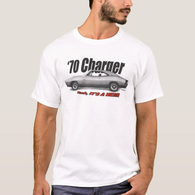 1970 T-SHIRT do carregador HEMI R/T Mopar de Dodge (Frente)