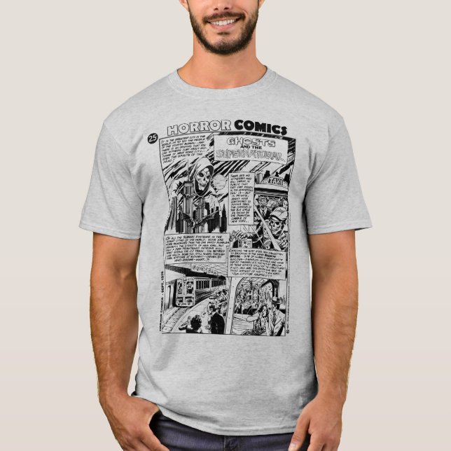 1970's HORROR Comics T-Shirt (Frente)