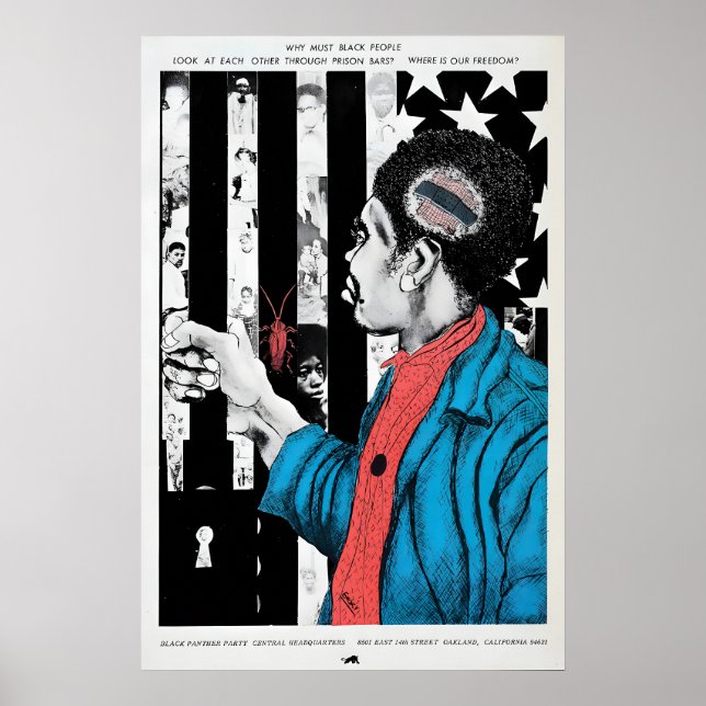 1970s  Poster Black Panther - Where is our (Frente)