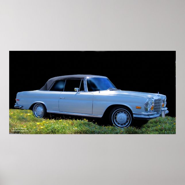 1971 MB 280SE 3.5 POSTER convertível (Frente)