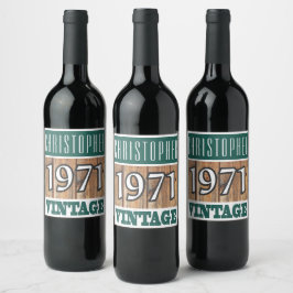 1971: Rótulo do Vinho de Nascimento