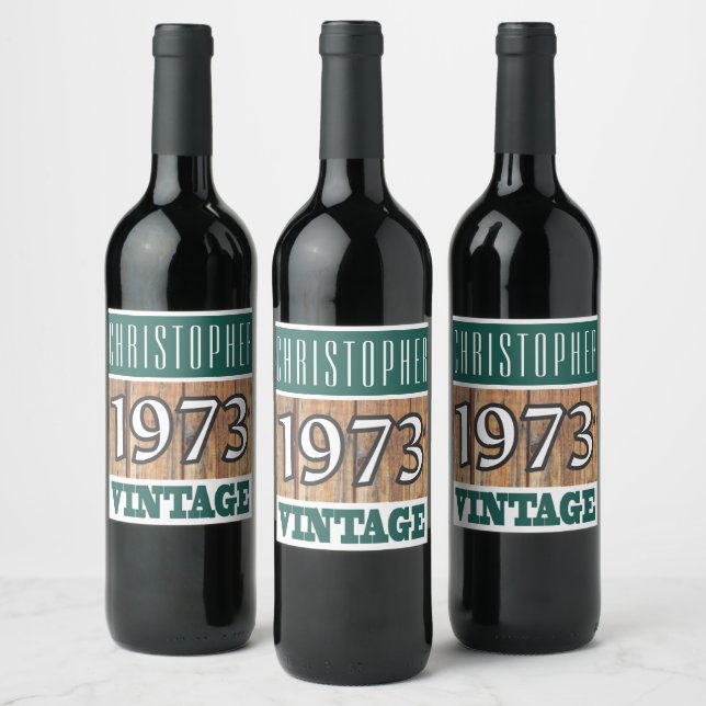 1973: Rótulo do Vinho de Nascimento (Garrafas)
