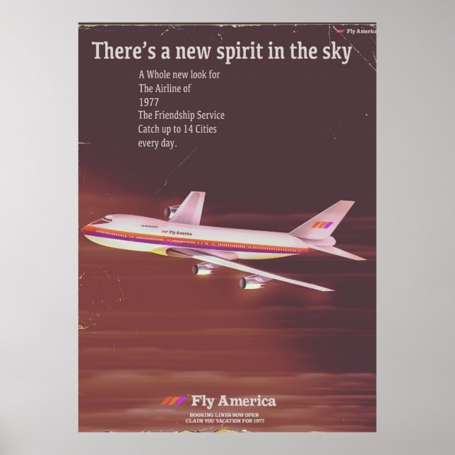 1977 vintage style Airliner poster (Frente)