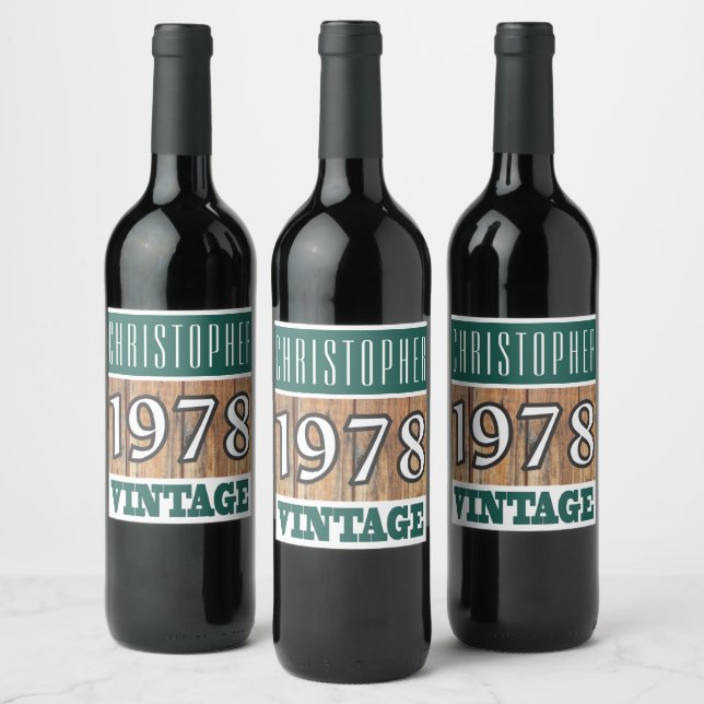 1978: Rótulo do Vinho de Nascimento (Garrafas)