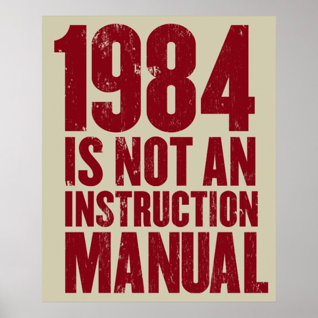 1984 não é um Poster de manual de instruções (Frente)