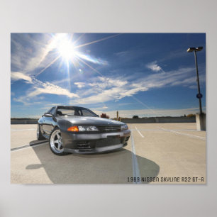 1989 NISSAN SKYLINE R32 GT-R Poster
