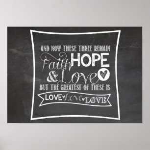 1 13:13 dos Corinthians - poster do quadro