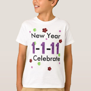 1-1-11 ANOS NOVOS PARA CRIANÇAS T-SHIRT