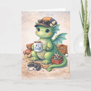 #1 Caneca de Café do Papai Cartão de Boas Festas e