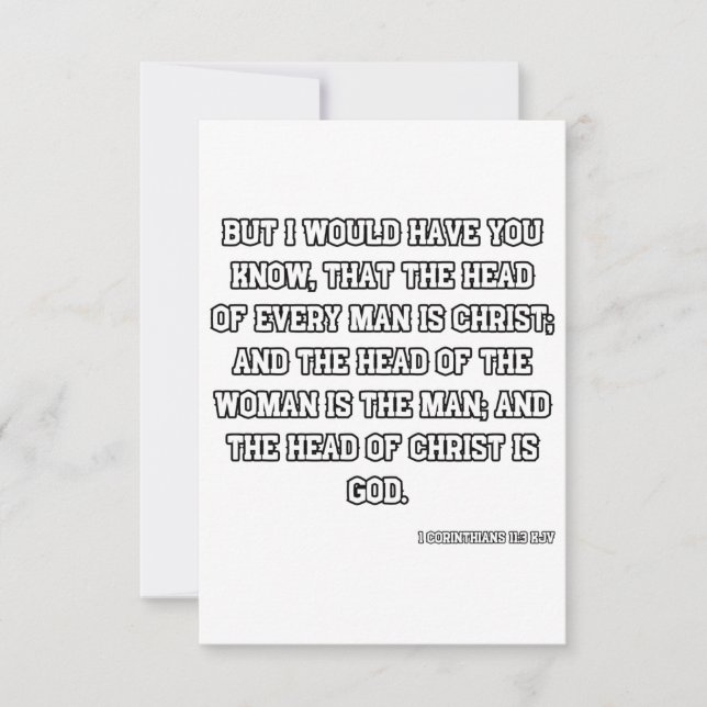 1 Cartão de saudação Verso de Bíblia de Corinthian (Frente)