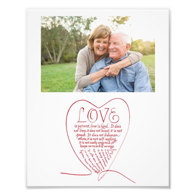 1 Corinthians 13 4-7 Bíblia Verso com Foto (Frente)