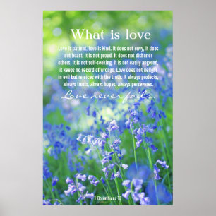 1 Corinthians 13, poster bonito dos bluebells