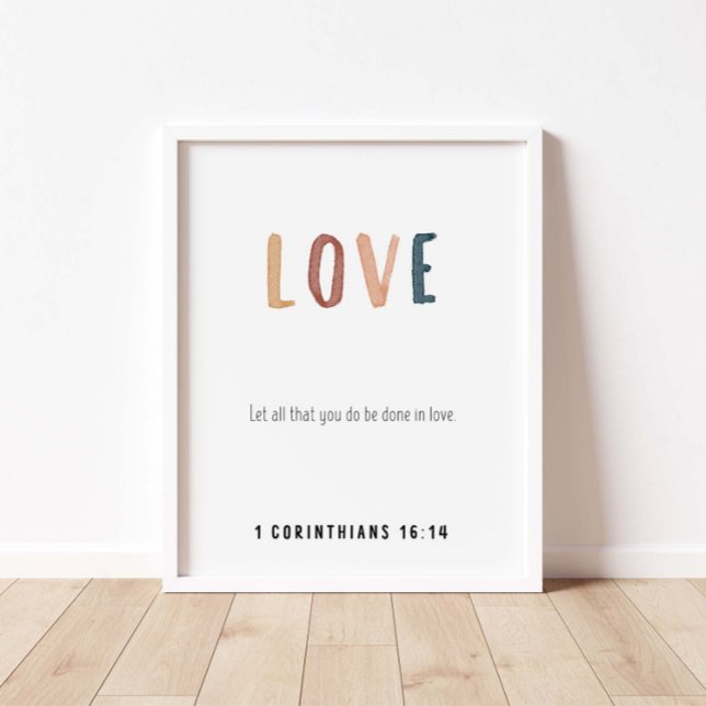 1 Corinthians 16:14 poster de amor (Criador carregado)