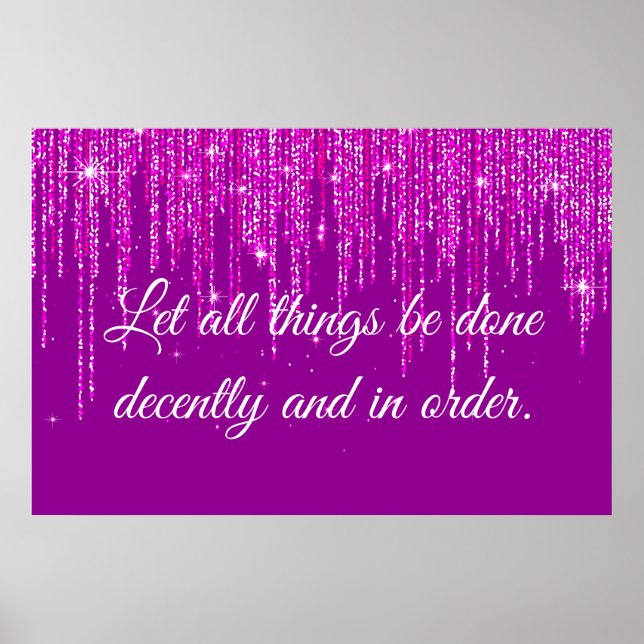 1 Corintianos 14:40 Poster (Frente)