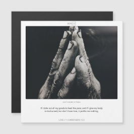 1 Coríntios 13:3 LOVE SCRIPIX cartão magnético