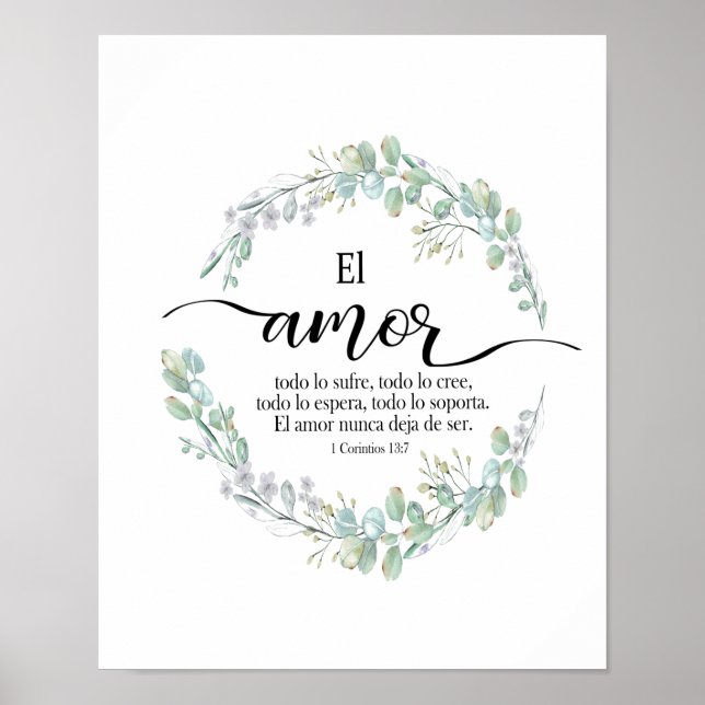 1 corintios 13, El amort Póster (Frente)