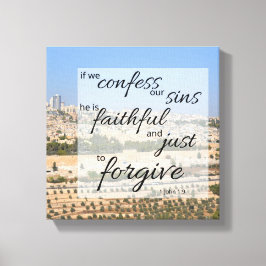 1 John 1:9 Canvas Print | He Forgives Sins