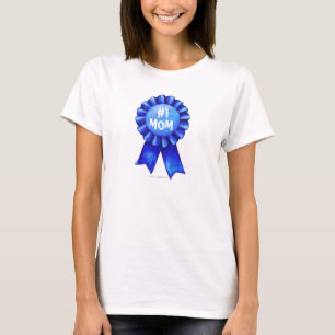 #1 Mamãe Blue Ribbon Light T-Shirt