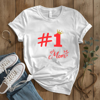 #1 Mom Love Personalized Women’s T-Shirt