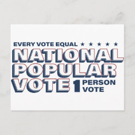 1 Pessoa 1 Votação Cartão Postal