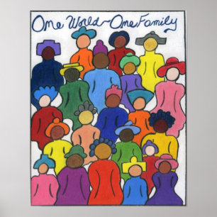 1 poster inter-racial, multicultural do mundo