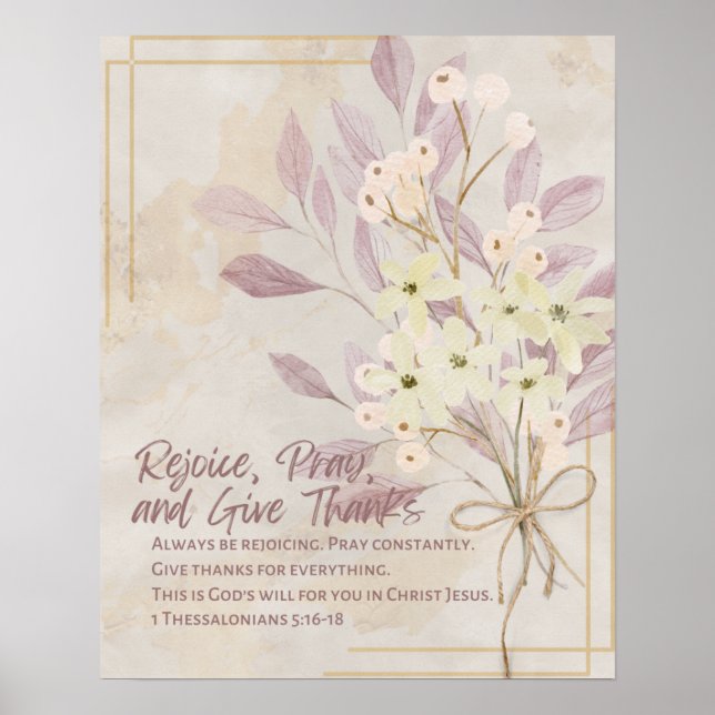 1 Salónica 5:16-18 | POSTER (Frente)