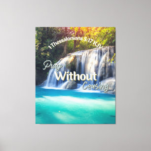 1 Tessalónica 5:17 Bíblia Verse Canvas Wall Art