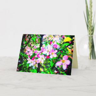 1BLOSSOMS DE MAÇÃ BRILHANTE CARTÃO DE VERSÃO PEQUE