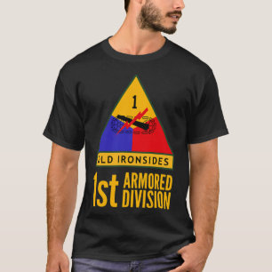 1RUA ARMORED DIVISION ARMY EUA USA T-Shirt MILITAR