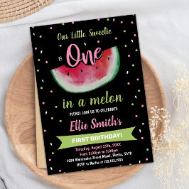 1rua Black Green Watermelon Convite para o Anivers