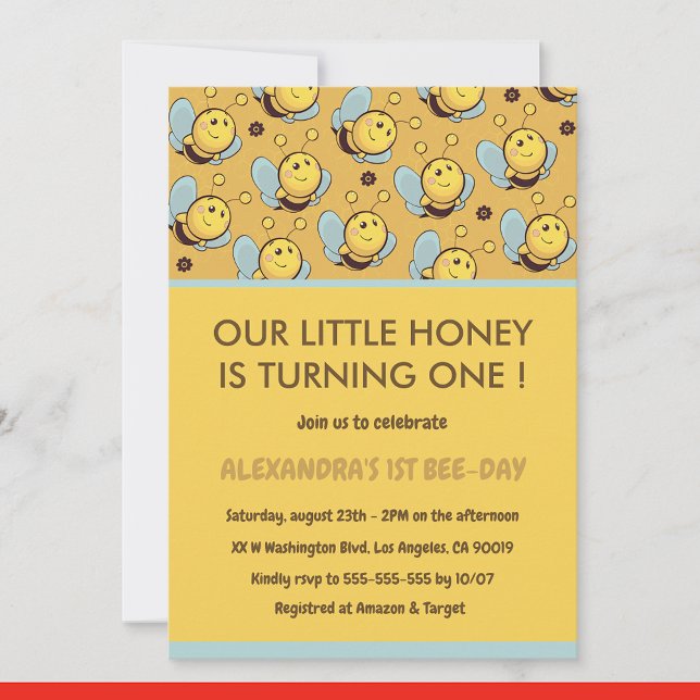 1rua de abelha convites para o dia (Criador carregado)